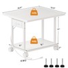Asgolion Printer Table, 2-Tier Under Desk Printer Stand with Charging