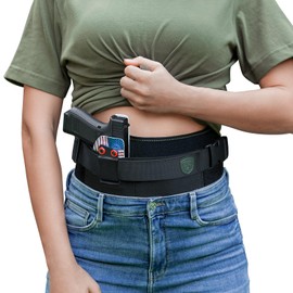 MUNALO Belly Band Holster for Women & Men Gun Holsters for Concealed Carry Tactical Pistol Belt Compatible with Any Kydex Holster for Running, Hiking, Jogging & EDC (Kydex Holster not included) Size 1