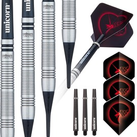 Unicorn Core|Style 2|Soft Tip Darts, Silver, 18 G EU