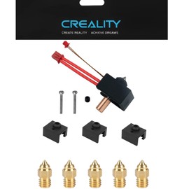 Creality Ender 3 S1 Heating Block Kit High Temperature Pro 300°C, 3D Printer Sprite Extruder Hotend Chrome Copper+ TC4 Heating Block with 3 Silicone Sock and 5 Nozzles Kit for Ender-3S/Pro/Plus