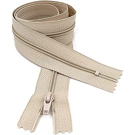 Zipperstop - Funda de fondo cerrado y cremallera YKK para tapicería, beige claro #572, elige tu longitud, fabricado en EE. UU. (18 pulgadas)