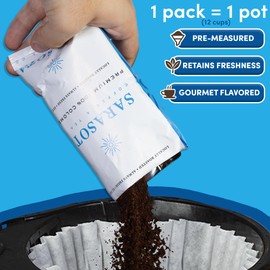 Colombian Coffee Packets – Medium Roast Ground, 1.5oz Bulk Pre-Measured Packs for 12-Cup Drip Brewers, Commercial Single-Pot Fractional Bags | Sarasota Coffee