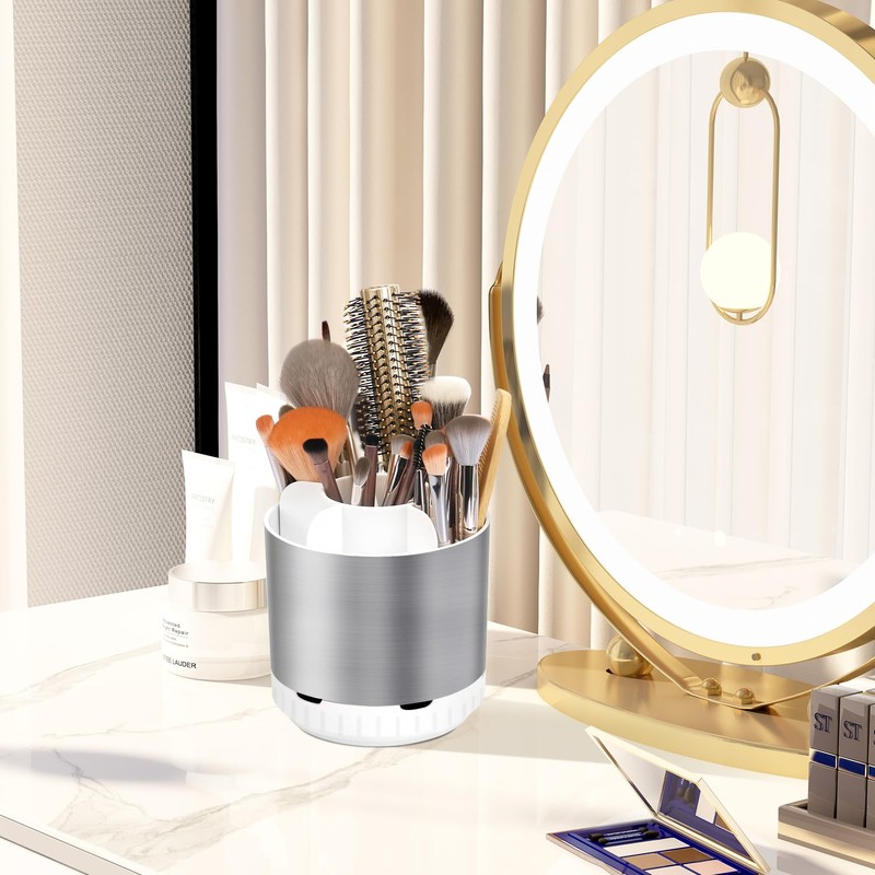 GFWARE Silver Toothbrush Holders for Bathrooms Countertop Organizer - Kids