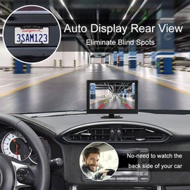 Peojek Backup Camera with Monitor Kit, 4.3 inch Rear View Monitor Waterproof IP67 Night Vision Reverse Camera, Backup Camera System for Car, Plug-Play Reversing Camera