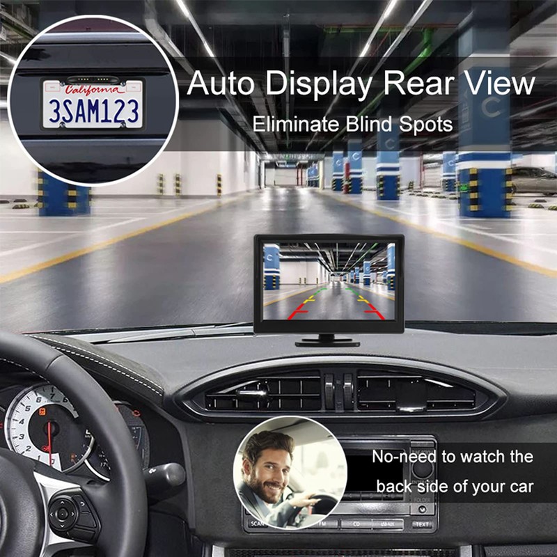 Peojek Backup Camera with Monitor Kit, 4.3 inch Rear View