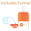 PopYum Orange Formula Making Baby Bottle Starter Set, 4 Bottles,
