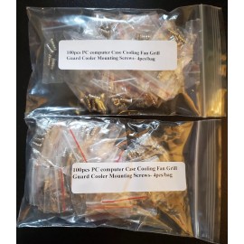 Unbranded 200pcs PC computer Case Cooling Fan Grill Guard Cooler Mounting Screws