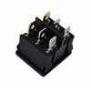 Double Rocker Switch Black 20 x 22 mm Red Rocker