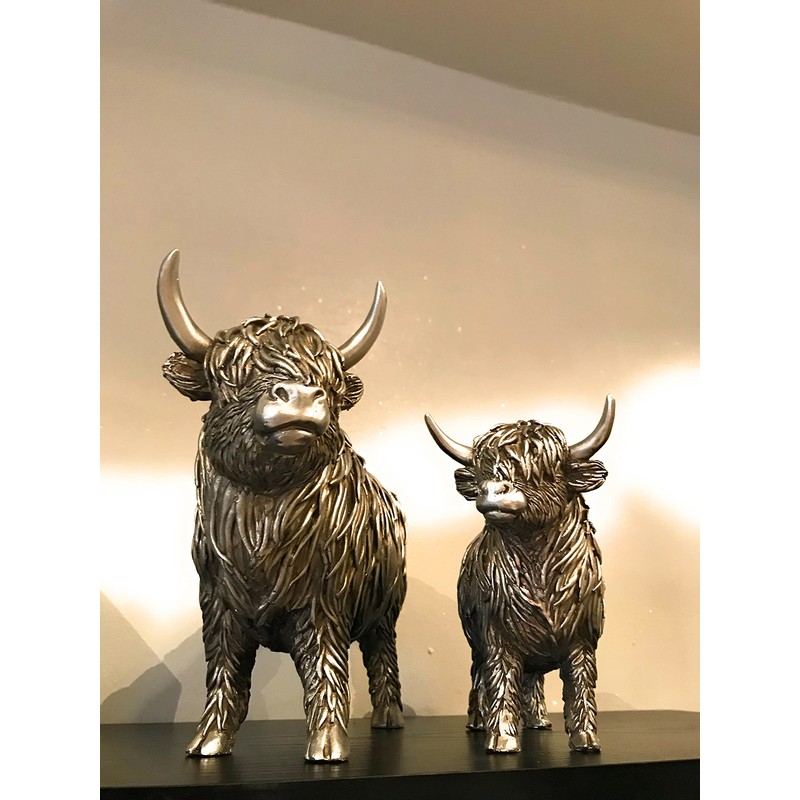 Reflections By Leonardo Highland Cow, 12 cm, Silver