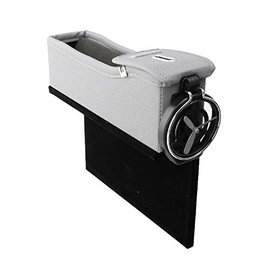 Autopeck - Organizador de asiento de coche de piel sintética de alta calidad, organizador de bolsillo lateral para asiento de coche, organiza con     