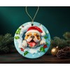 JPKDesigns 3D Effect Bulldog Ornament - Bulldog Dog Breakthrough Ornament