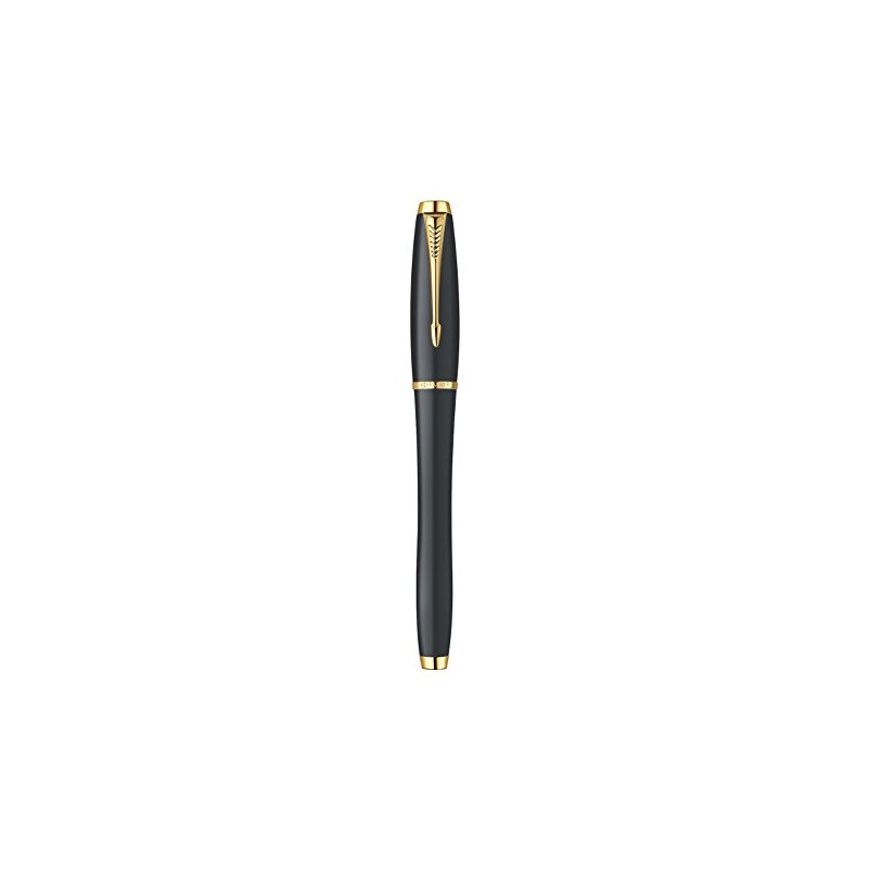 Parker Urban Black Gold Trim Medium Nib Fountain Pen -