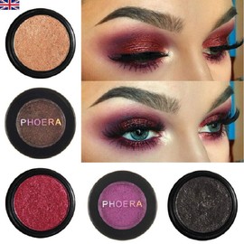 PHOERA Super Vibrant Ultra-Metallic Eyeshadow Long Lasting Waterproof Shimmer High Pigment Glitter Eye Shadow Palette Cosmetic Makeup AQUAPURITY - (109 ROSE)