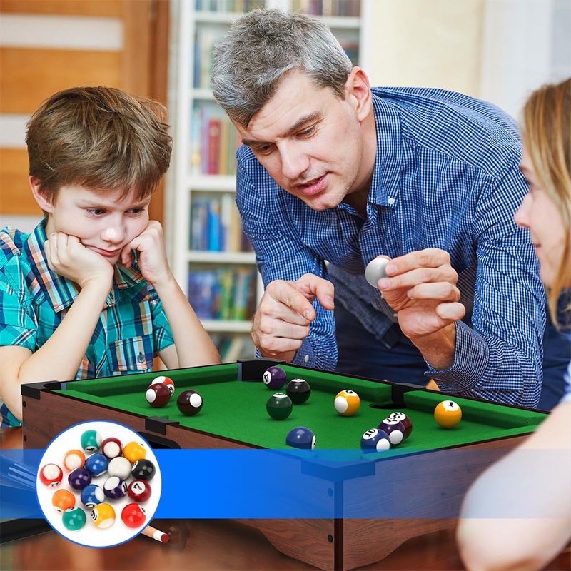 Lwuey Mini Billiard Balls Set, Resin Children Billiard Ball Easy