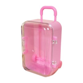 KUFptva Plastic Miniature Suitcase Dolls Accessories Small Purse Handbag Luggage Storage Box Dollhouse Decoration