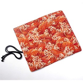 Dobens 20 Slots Roll Up Canvas Paint Pencils Brush Holder Wrap Bag for Artists, Painting Brushes, Watercolor Oil Brushes, Marker Pens Orange Surfing