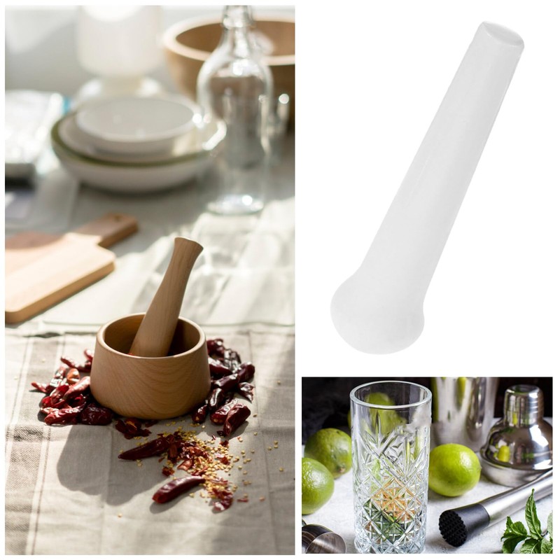 HEALLILY Ceramics Pestle Grinder Pestle Herb Food Grinding Stick Spice