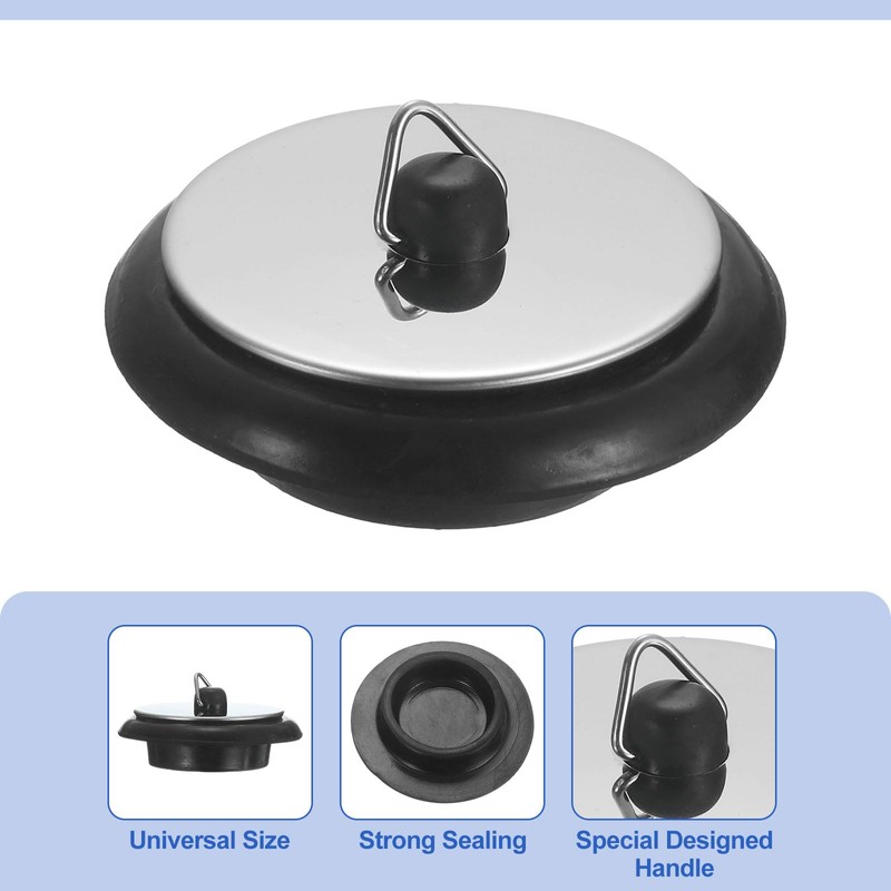 uxcell 1.57" Bathtub Drain Stopper, Universal Rubber Sink Cover Plug,