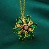 Confede Together In Paris Inspired Lost Princess Flower Necklace Emerald