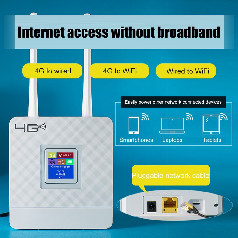 4G LTE CPE Router 150Mbps DC 12V 1A 50 to