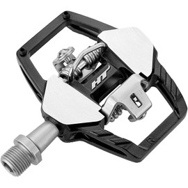 H.T. Enterprises HT Pedals GT1 Clipless Platform Pedals, CrMo - Black/Silver