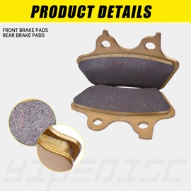 Brake Pads Kit Ceramic Fit for Harley Dyna Super Glide 2000-2005 for Road King for Electra Glide Classic Ultra Classic for Heritage Softail Classic for Softail Deuce for Fat Boy 2000-2006