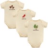 Touched by Nature Baby Organic Cotton Bodysuits, 3 Pack, Holy