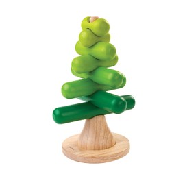 PlanToys Wooden Sorting & Stacking Tree (5149) | Sustainably Made from Rubberwood and Non-Toxic Paints and Dyes