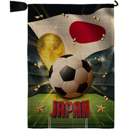 FIFA World Cup 2022 Team Japan Flag Outdoor Home Decor Burlap Banner Room Wall Art Patio Porch Lawn Club Bar Decorations Tapestry Yard Sign Sports Fan Trophy Game Champion Soccer Gifts Made In USA