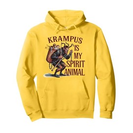 Krampus is My Spirit Animal Funny Dark Humor Christmas Pullover Hoodie