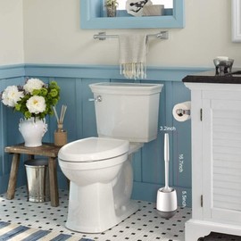 Juego de Escobillas Soporte para Inodoro,Cepillos para baño limpieza Portacepillos,Toilet Brush,Portaescobillas para Inodoro Silicona con Cepillo de Cerdas Suaves para Organización Montado en la Pared