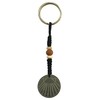 Scallop Slate Key Ring, Grey, Black