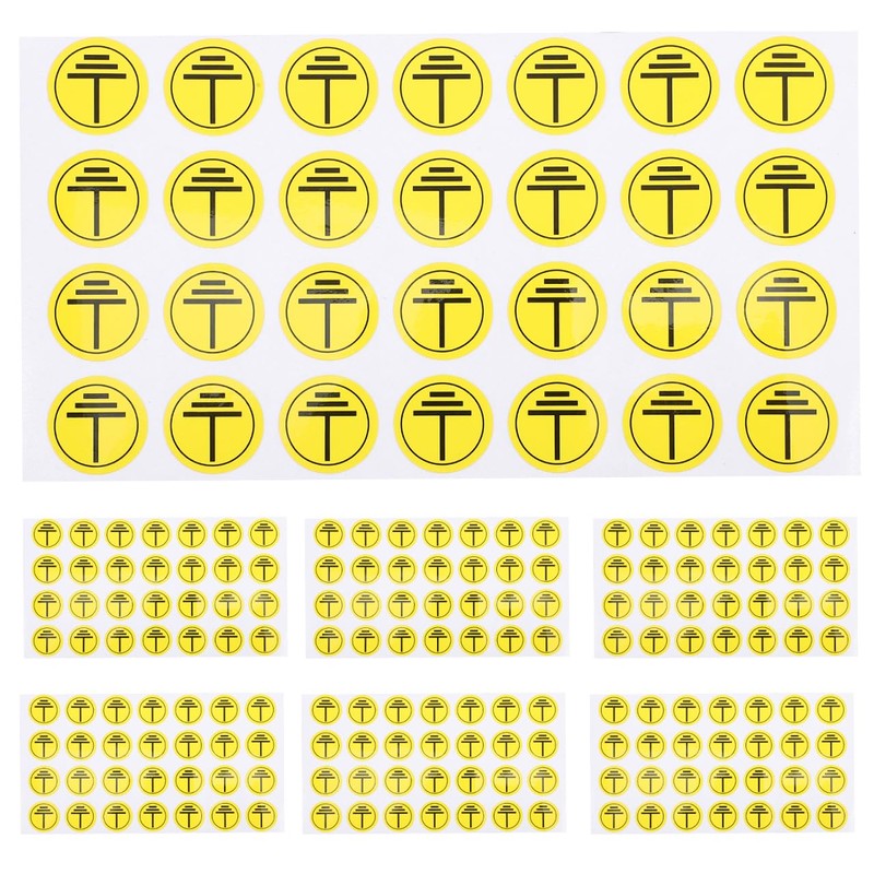 Gadpiparty Ground Symbol Stickers 400pcs Safety Protective Earth Protective Grounding