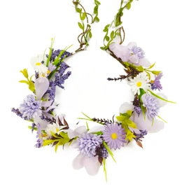 TooGet Flower Crown Headbands for Women Bohemian Floral Crown Hair Accessories Artificial Floral Headpiece Wreath for Weddings, Travel, Themed Parties, Vacations and Birthdays - Purple