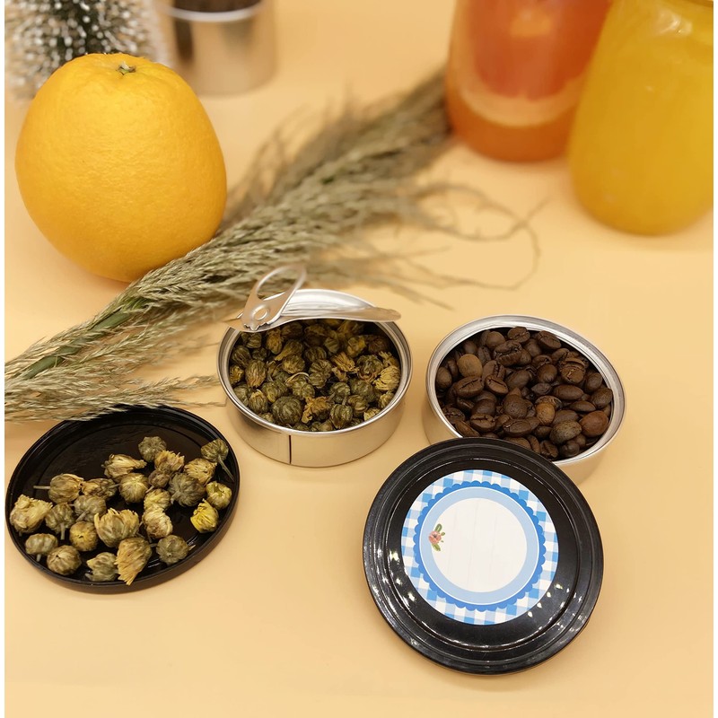 DOUKI 20sets Cali Self-seal Tin Can with Lid - Tuna