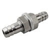 3/8" Hose Barb Thru-Bulk Bulkhead Straight Hex Union 304 Stainless