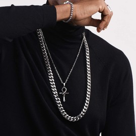 24 inch Chain Men Chunky Neck Chain Stainless Steel Necklace Mens Gifts for Mens