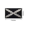 2 PCS AliPlus Spain Burgundy Cross Flag Patches Embroidered Patches