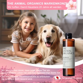 The Animal Organics Dog Shampoo, 98% Plant Ingredients According to Human Standards, Thorough Cleaning, Non-Irritating, Easy to Rinse, Good Sterilisation Effect, Made in Japan, 250 ml