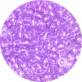 Eppingwin Beads and Bead assortments (1000 Pony Beads-Light Purple Transparent)…