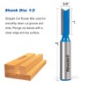 Straight Cut Router Bits, Newdeli 3pcs 1/2 Shank Double Flute