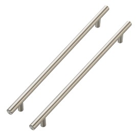 JOY DECOR 5 Pack Cabinet Handles, Brushed Nickel Cabinet Pulls, 10 in Hole Center Kitchen Cabinet Handles, Stainless Steel T Bar Handles for Dresser Drawers