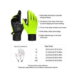 INBIKE Winter Gloves for Women Men, Touchscreen Warm Gloves Windproof Water Resistant, Thermal Lined Anti-Slip Gloves Insulated for Cold Weather Driving, Texting, Hiking, Running, Cycling, Yellow L