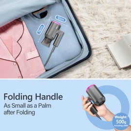 Föhn Ionen Klappbar Haartrockner- DEWILY Profi Fön Reisefön Klappbar Klein，Haarföhn Hairydryer Haarföh leise, 3 Heiz, Starker Reisehaartrockner für Familie