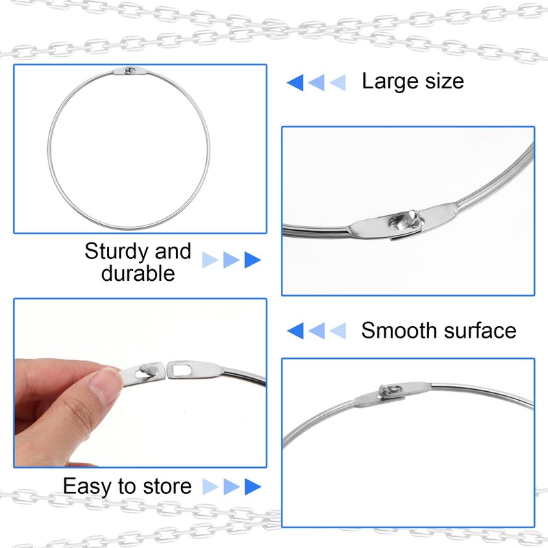 3 Pcs 6 Inch Loose Leaf Binder Rings Extra Large