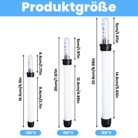 Cumnvulnt Pack of 6 Water Level Indicators Plants, Watering Indicator, Water Level Indicator with Visual Design, Plant Moisture Meter for Flower Boxes, Potted Plants, Gardening (16.5/20/22.8 cm)