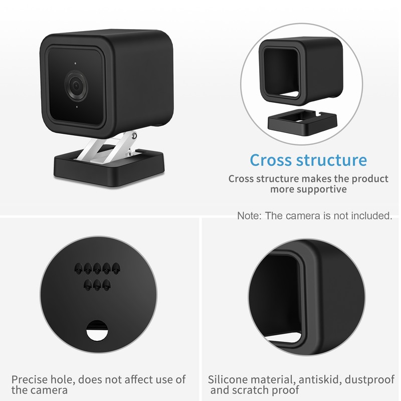 Compatible with Wyze Cam V3 Mount, Silicone Cover Protective Case