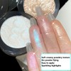 KARLOR Makeup Highlighter Palette, Glitter Eyes Face Highlighter Powder Eyeshadow