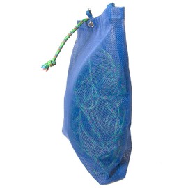 Rope Bag, Heavy Duty Mesh, Blue 14" X 17" X 3" Great for Boats or Shore Lines
