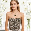 YUJIE Black Bow Necklace for Women Gold Plated Adjustable Chain